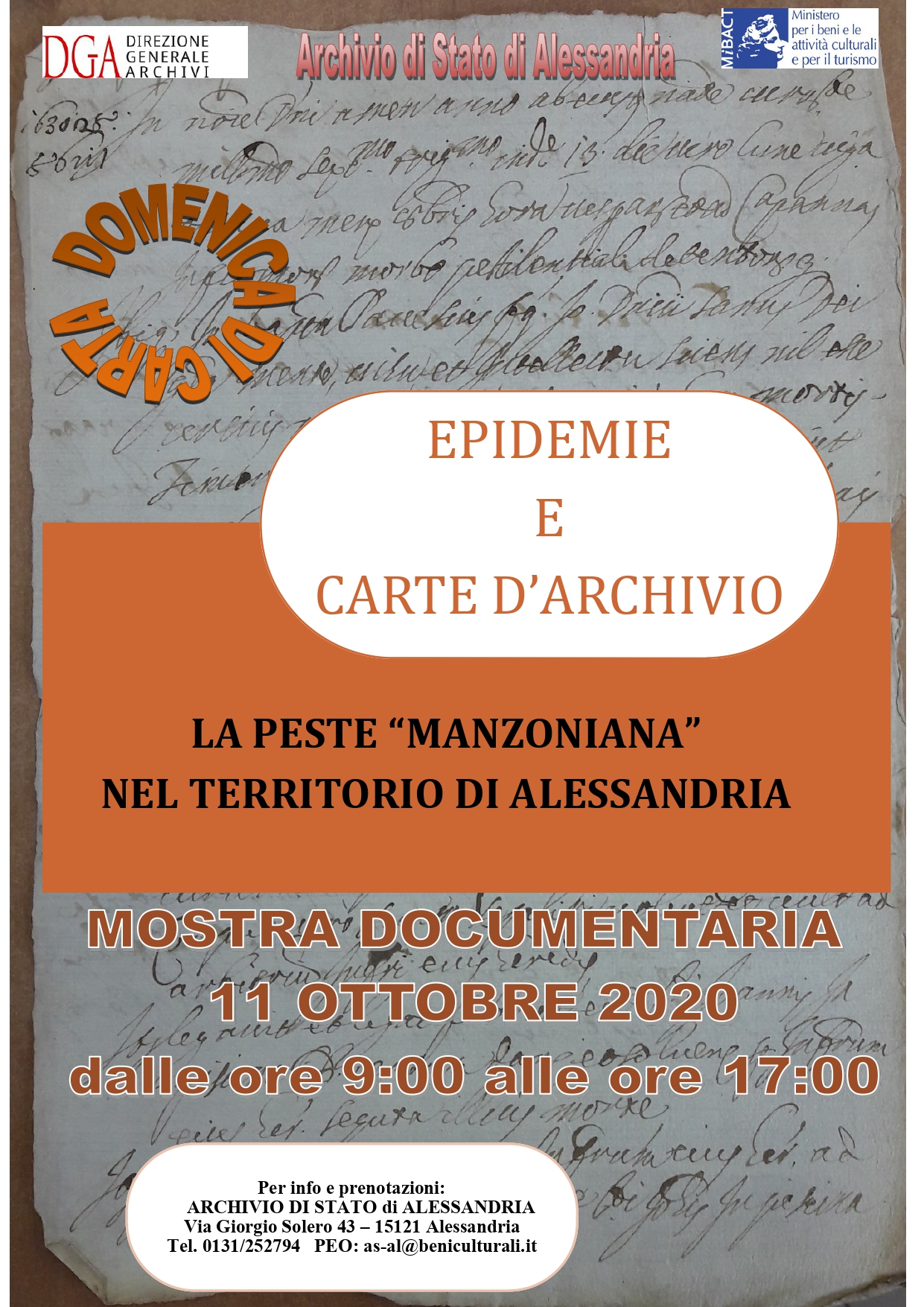 Epidemie e carte d’archivio. La peste “manzoniana” nel territorio di Alessandria